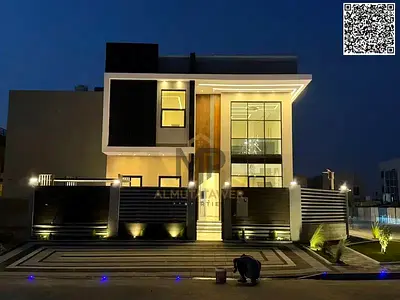 Luxury Villa with a Swimming Pool for Sale in Al Helio 2, Ajman – Strategically located directly on Sheikh Mohammed bin Zayed Road. Available for free