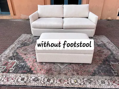 Stylish Comfort Crate&Barrel Lounge deep feather 🪶 filled Sofa Beige
