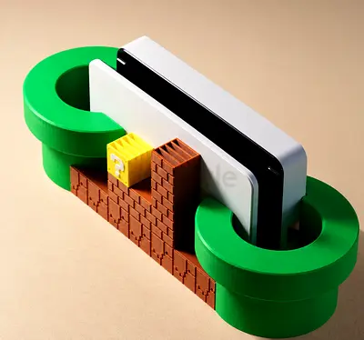 Nintendo Switch 1 custom Mario-themed stand