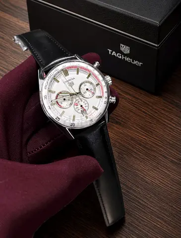 TAG Heuer Carrera Chronograph men's Master Quality watch - leather strap
