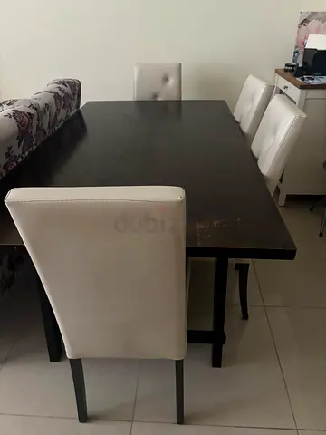 Hardwood Dining Table with 4 chairs