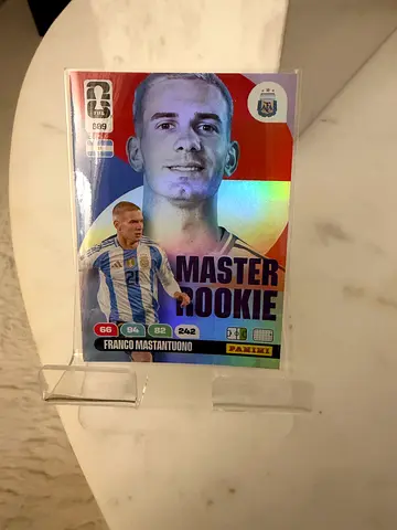 Argentina Football Trading Card - 'Master Rookie' (Franco Mastantuono) in Protective Sleeve