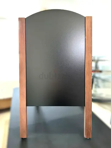 Freestanding dual chalkboard signage with wooden A-frame