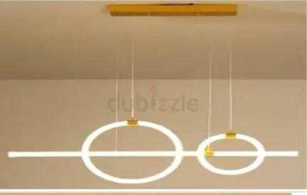 Modern LED Double Ring Pendant Light - Gold Finish limited time offer