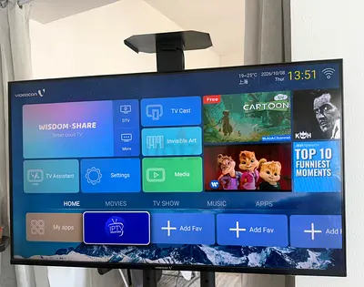 43-inch Smart LED TV with Wall/Stand Mount - Good Working Condition