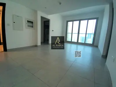 First tenant in Ajman, Mushrif area, two bedrooms with three bathrooms, balcony, and built-in wardr