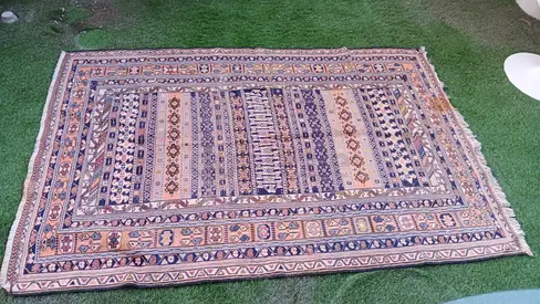 Handmade Persian-style Wool Rug - 200x119cm , Good Used Condition