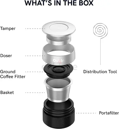 Outin Nano Espresso Accessories Kit, Basket Plus, double shot