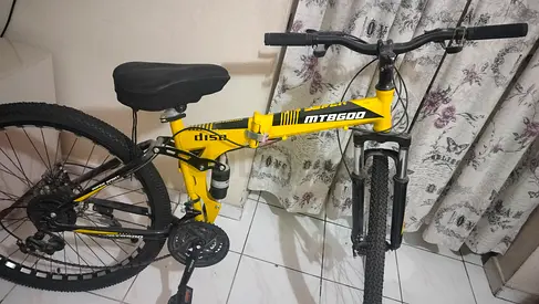 Yellow MT8600 Foldable Mountain Bike - Good Condition