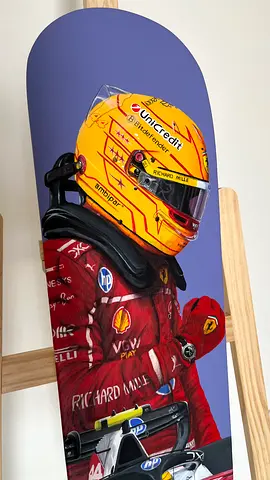 Formula 1 skateboard painting