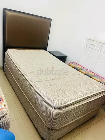 Single Bed with Headboard and Mattress - Hotel type, Good Condition