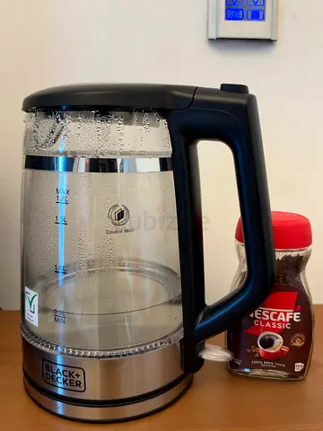 Black+Decker 1.7L Glass Electric Kettle - Used, Good Condition