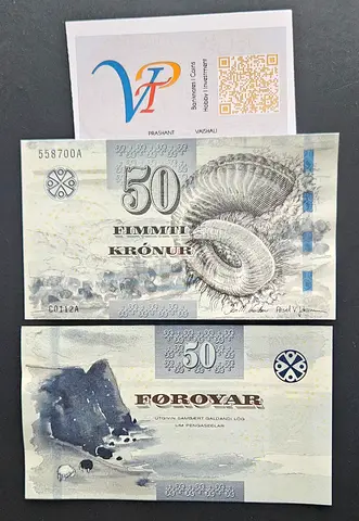 Faroe Island 50 Kronur Banknotes Collectible Currency - Uncirculated