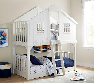 Twin-Over-Twin Treehouse Style Bunk Bed (Pottery Barn Kids style)