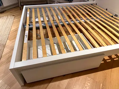 IKEA white bed 180x200cm with under bed storage