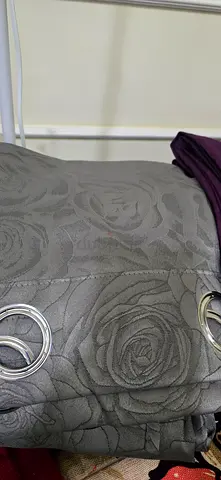 Grey Floral Eyelet Curtains - Set of 2 panels. Ready to use curtains Brand new. Only out of original
