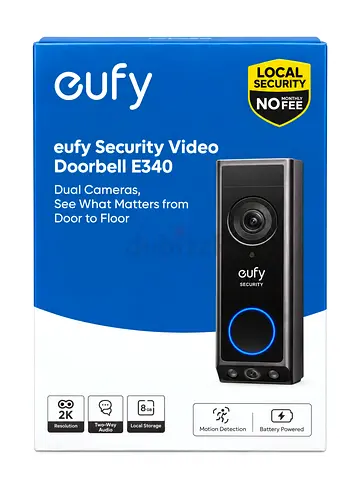Eufy Security Video Doorbell E340 (Battery Powered, 2K) - Brand New in Box