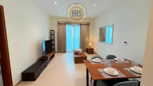 luxury fully furnished 1bhk with all facilities in jumeirah garden city rent only 110k