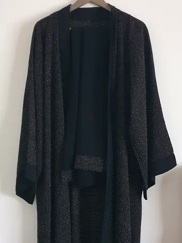 Black textured abaya