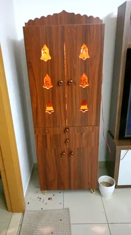 Wooden Temple – Handcrafted Solid Wood Pooja Mandir