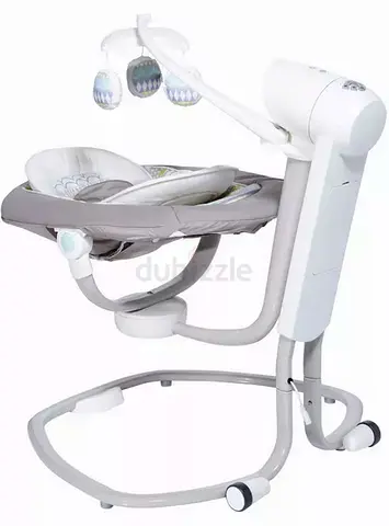 Electric Baby Swing and Rocker with Mobile - Grey/White