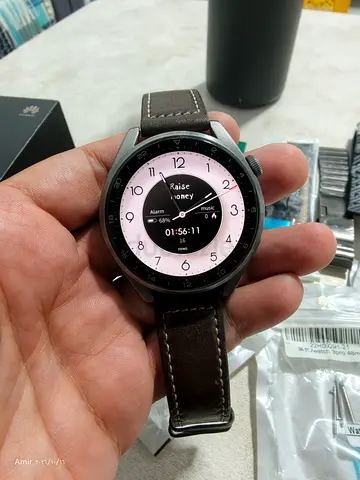 Used Huawei Watch 3 Pro -Taitanum style smartwatch with multiple replacement straps.