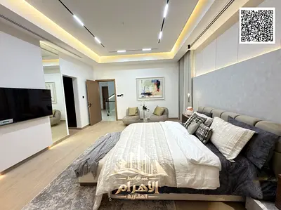 Modern villa in Al Helio, located near Safir Hypermarket and the Dubai exit. The property spans 3,800 square feet and consists of a ground floor, a fi