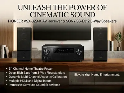Pioneer vsx 329k hometheater with sony 3 way speakers