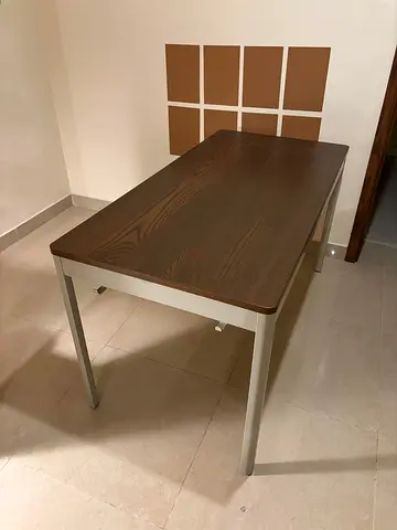 IKEA IDASEN desk with wood top and metal legs