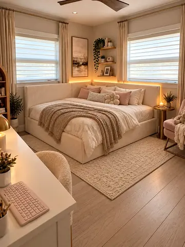 New stylish 160*200 begei boucle corner warb bed
