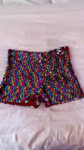 Rainbow sequin high-waist shorts - size S/M - from San Francisco