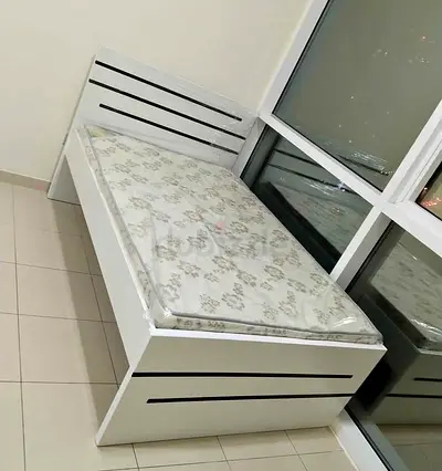 Brand New wooden twin size Bed including Medical Mattress Available