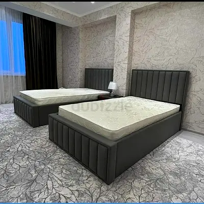 Grey Upholstered Single Bed