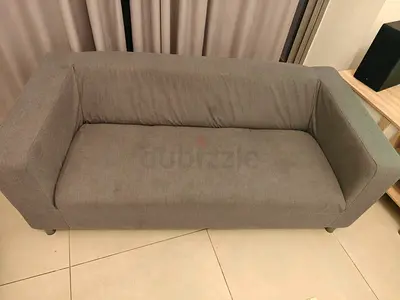 Used 2-Seater Grey Fabric Sofa - Good Condition