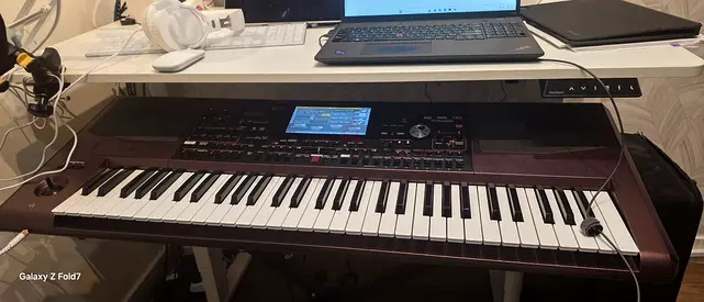 Korg PA 1000 Professional Arranger, with TC Helicon Vocal Processor.