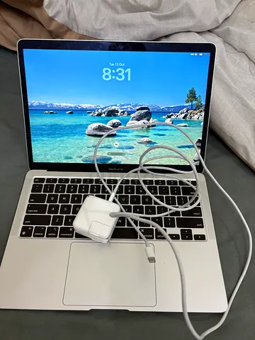 MacBook Air M1 8gb ram with 256 gb ssd (Silver) with Charger - Good Condition