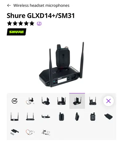 Shure GLXD14+E/SM31-Z4 with SM31 Wireless Headset Microphone System - Unopened BRAND NEW
