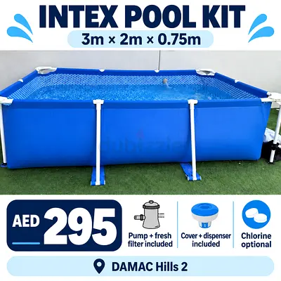 Intex 3m x 2m Pool Kit + Pump, Fresh Filter & Cover