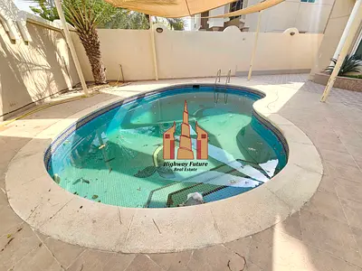 With swimming pool 4 Bed room Hall Majlis balcony wardrobe big gardan parking