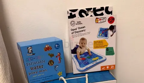 Water mat for babies tummy time toy