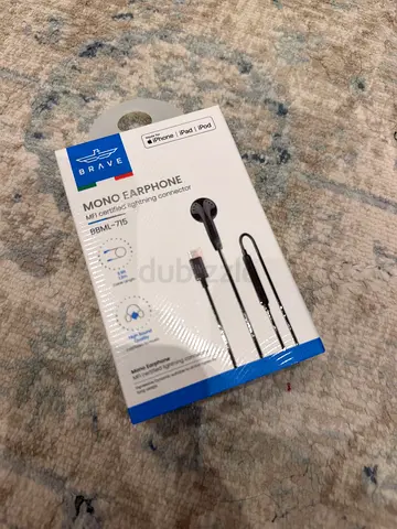 Brand new wired mono earphones with Lightning connector (sealed)