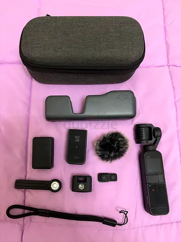 DJI Osmo Pocket combo + accessories — case, remote,, mic, mounts in mint condition
