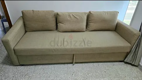 Beige 3-seater Sofa with Storage - Good Condition