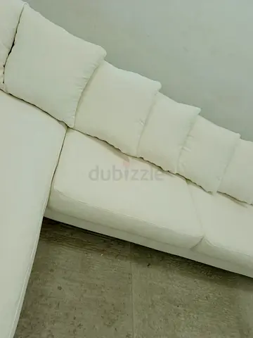 High quality the loom collection lshape white sofa