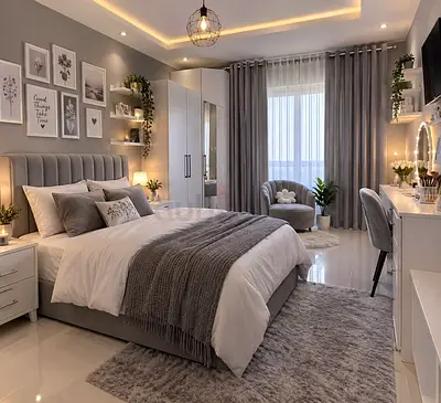 Light gray colour 200*200 super king size Bed