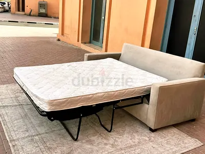 As Good as new West Elm two seater sofa bed with mattress