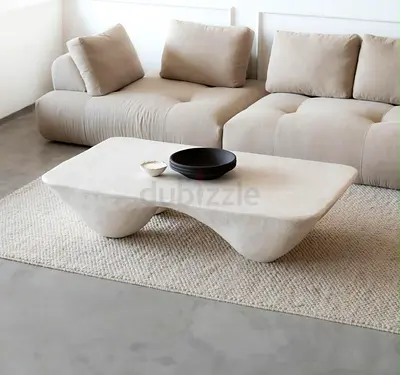 Text me your offer, Modern Sculptural Coffee Table in Stone Finish