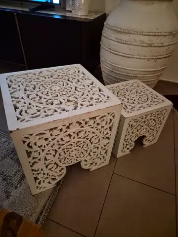 Zara Home white accent tables set
