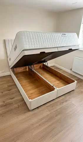 Luxury Premium Quality 180*200 King Size Bed Frame With Hydraulic Storage For Sale.