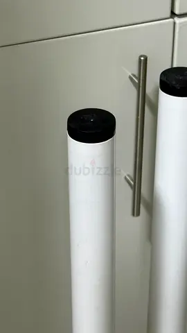 Pair of white metal table legs